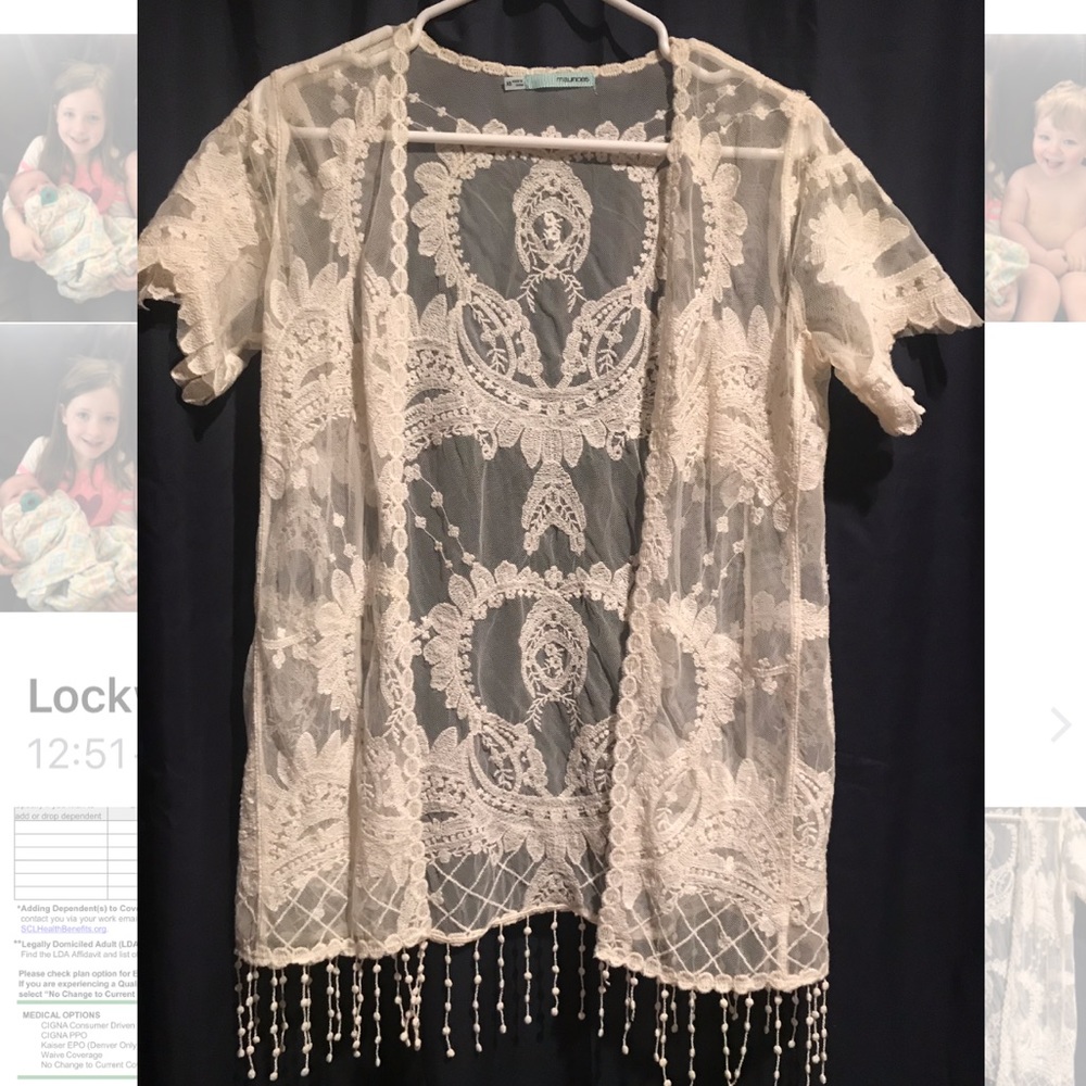 Lace kimono
